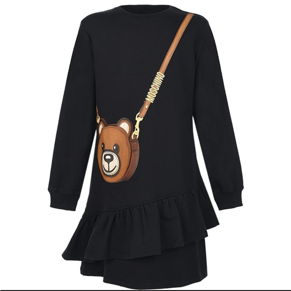 Moschino Teddy Bag Dress Black – BLACK